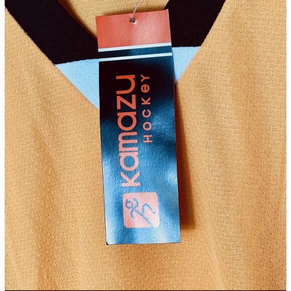 Kamazu Hockey Jersey Adult Medium Orange Black White Mesh Practice Scrimmage NWT - Picture 5 of 6